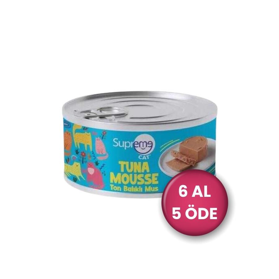 Supreme Cat Ton Balıklı Püre Yetişkin Kedi Konservesi 6 Al 5 Öde 85 GR | SRC: Barcode: 8684207638833